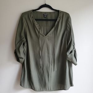 Torrid dark green blouse